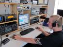 Mike, W6YKM running a pile on 20 meters CW